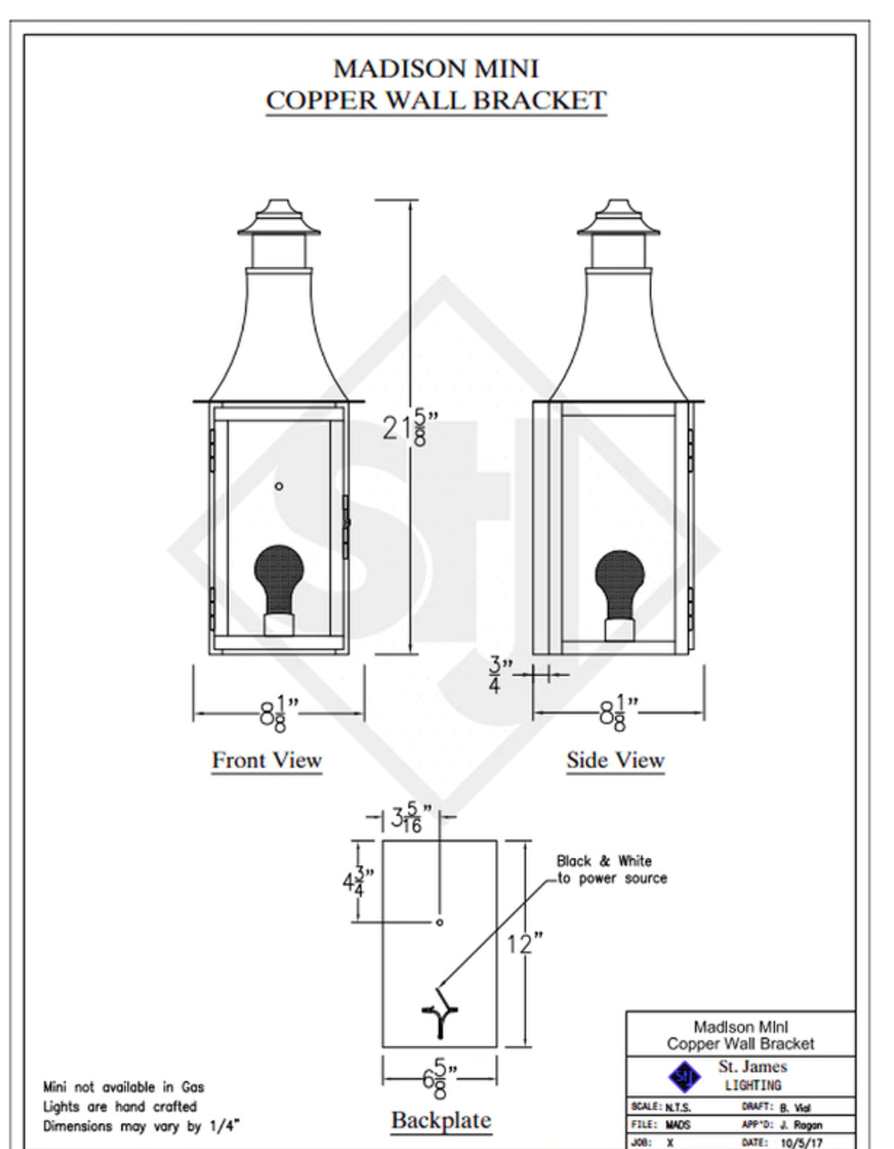 Line Drawings St. James Madison Lantern