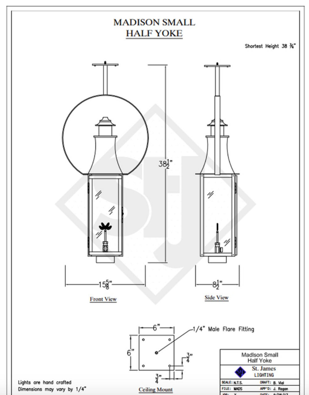 Line Drawings St. James Madison Lantern