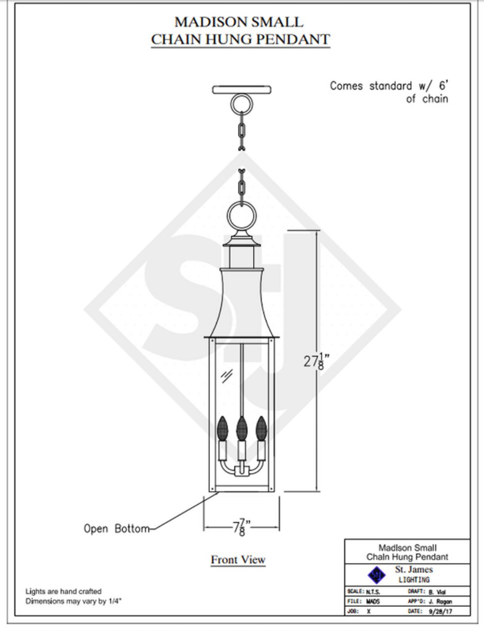 Line Drawings St. James Madison Lantern