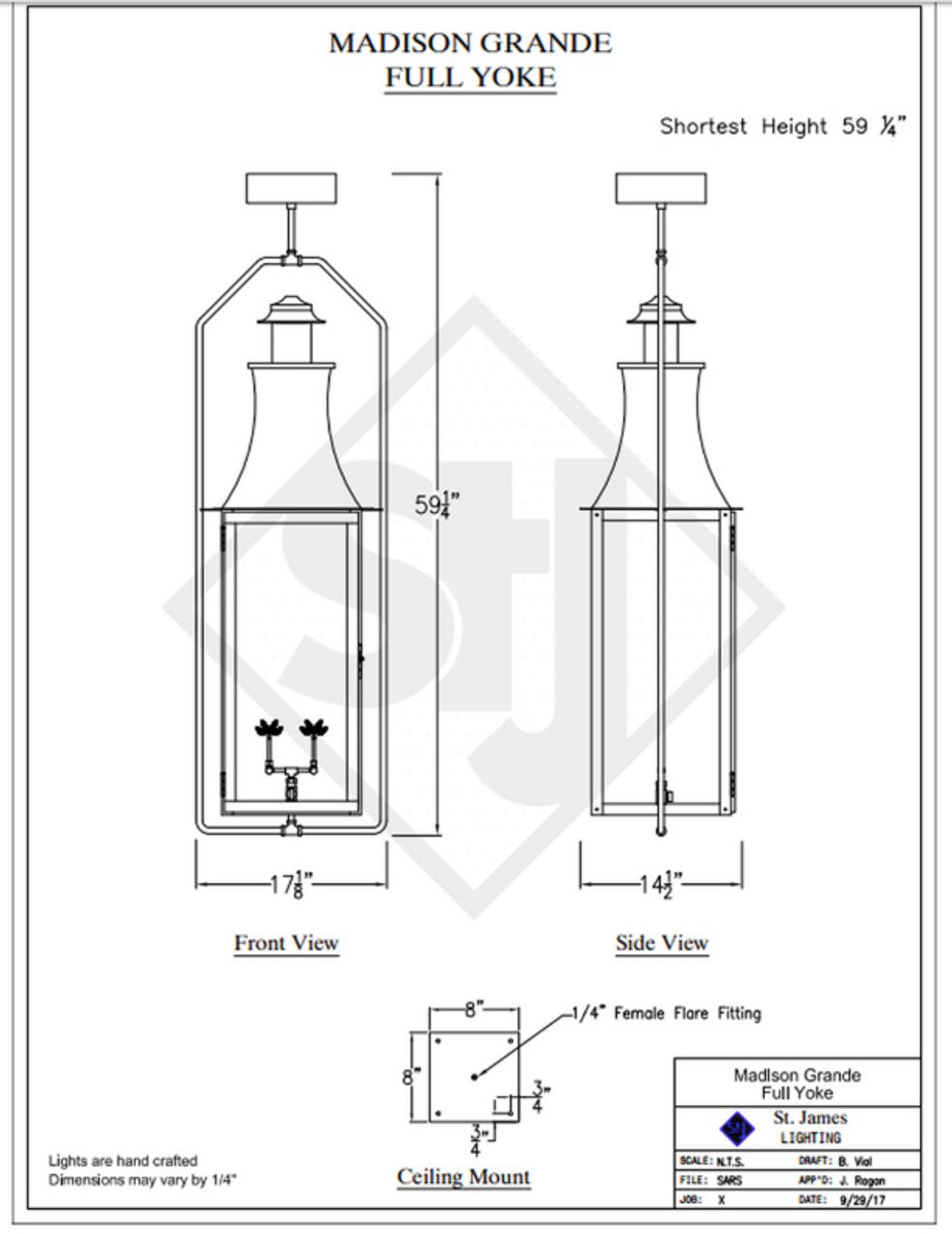 Line Drawings St. James Madison Lantern