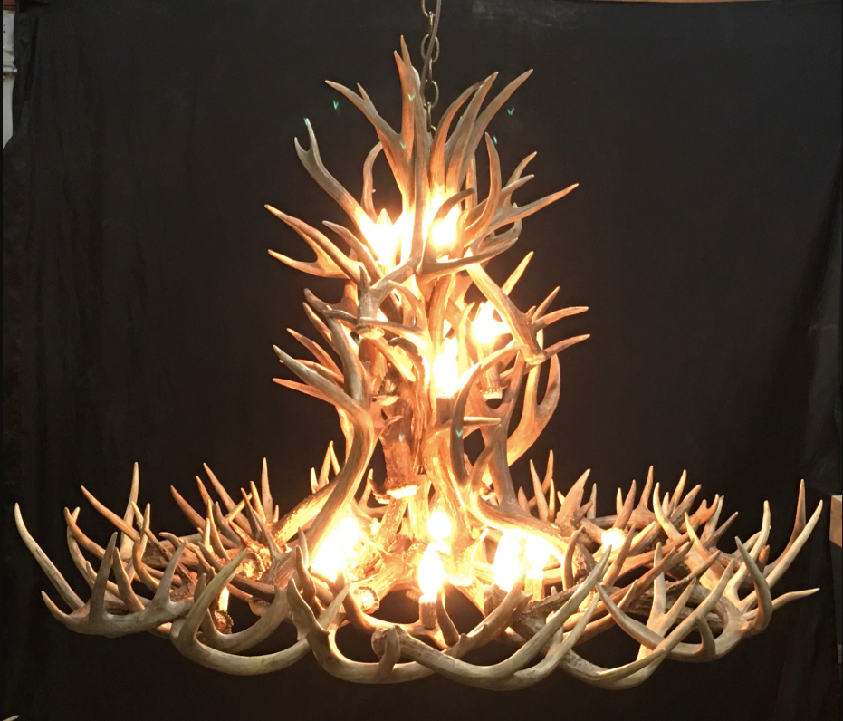Gold Canyon Deer Antler Chandeliers
