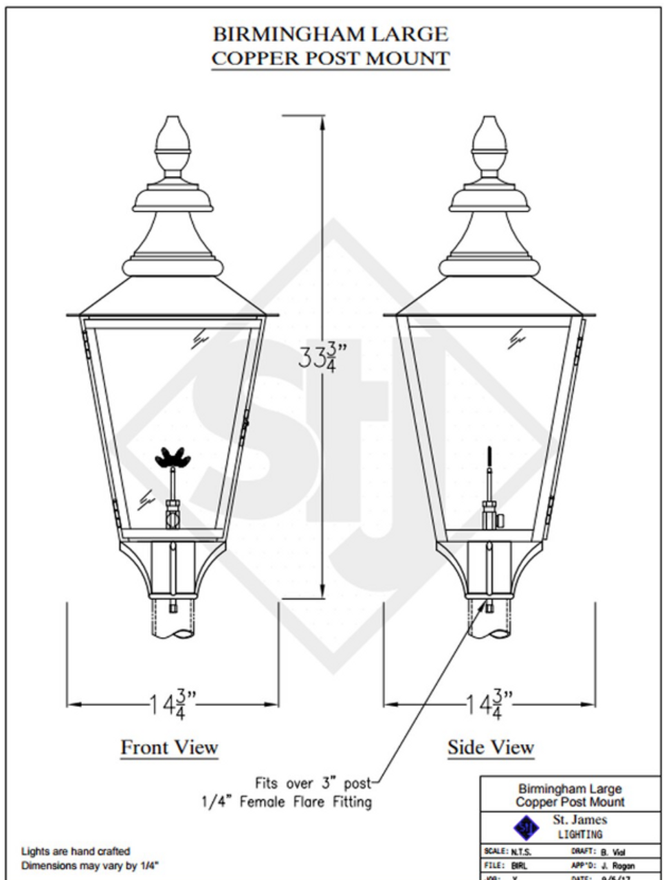 Line Drawings St. James Birmingham Lantern