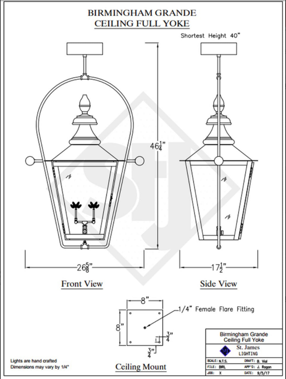 Line Drawings St. James Birmingham Lantern