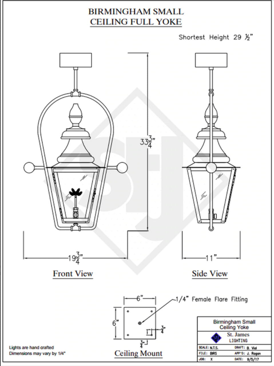 Line Drawings St. James Birmingham Lantern