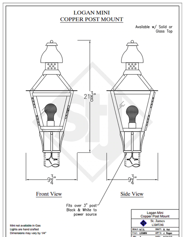 Line Drawings St. James Logan Lantern