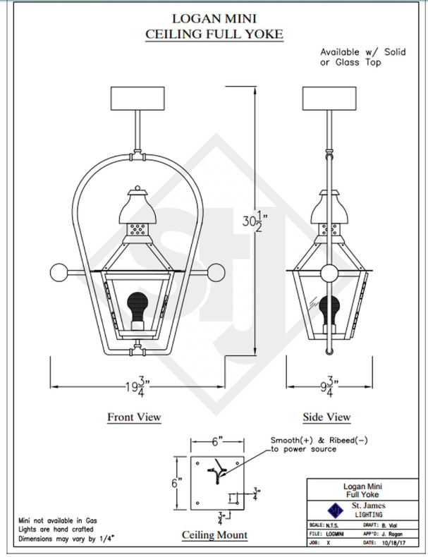 Line Drawings St. James Logan Lantern