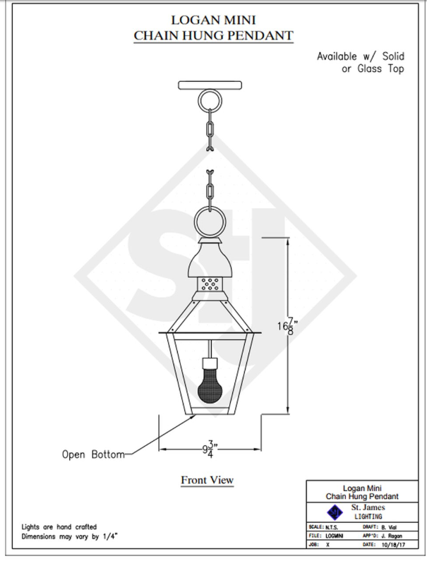 Line Drawings St. James Logan Lantern