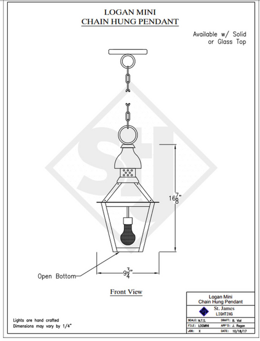 Line Drawings St. James Logan Lantern