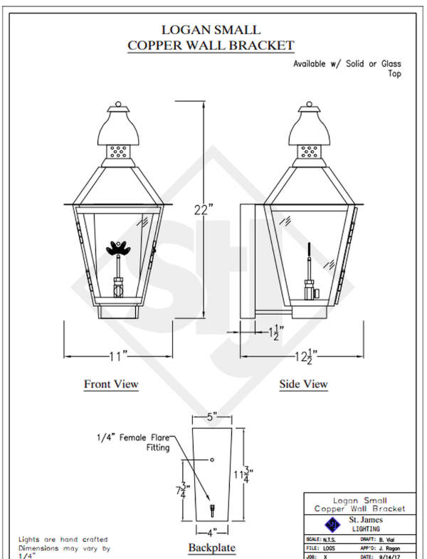 Line Drawings St. James Logan Lantern