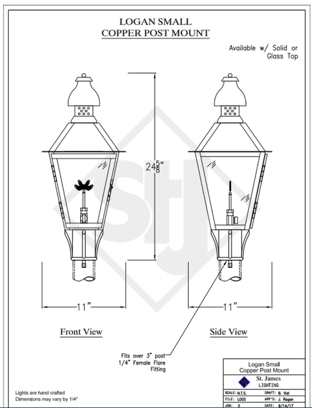 Line Drawings St. James Logan Lantern