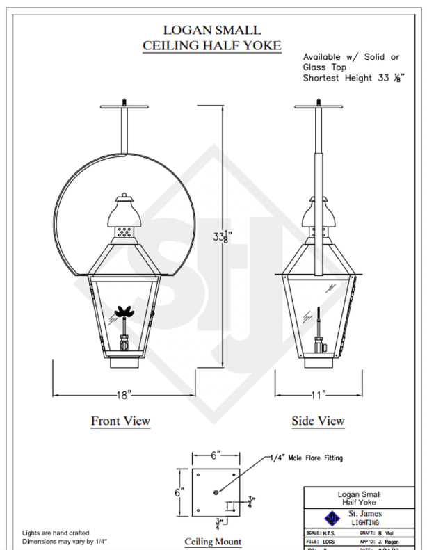 Line Drawings St. James Logan Lantern