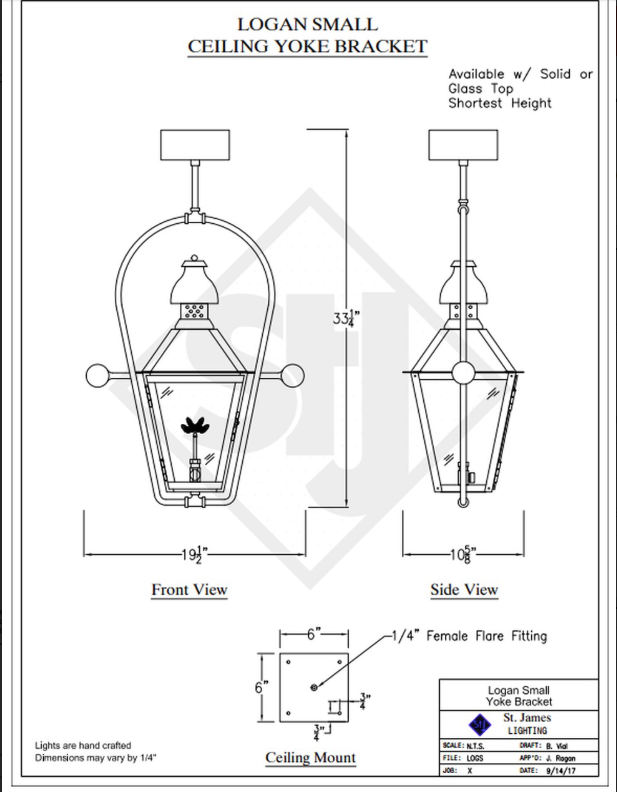 Line Drawings St. James Logan Lantern