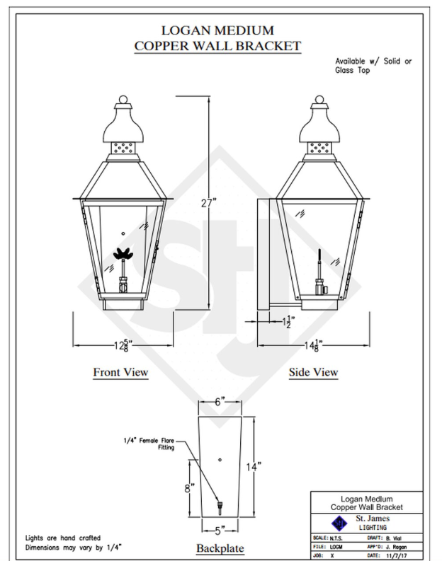 Line Drawings St. James Logan Lantern