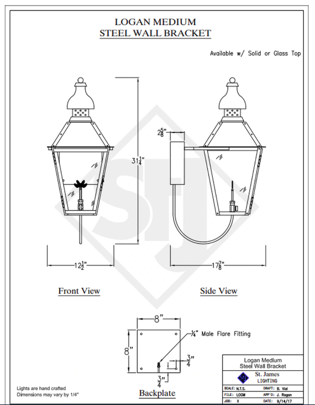 Line Drawings St. James Logan Lantern