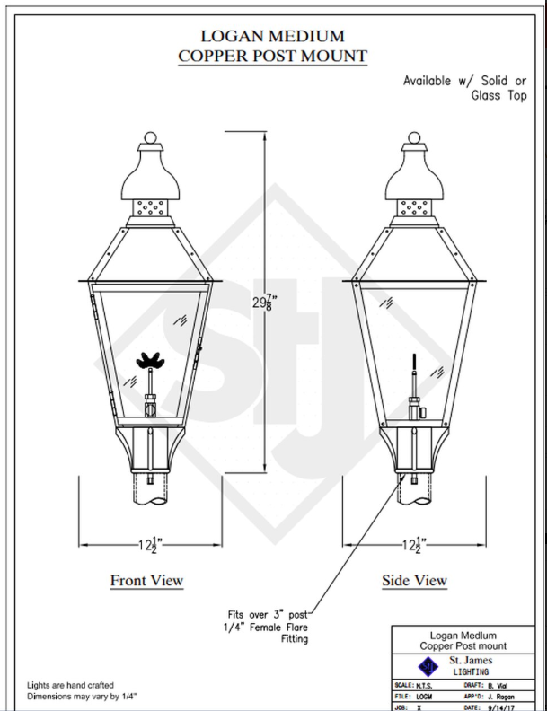 Line Drawings St. James Logan Lantern