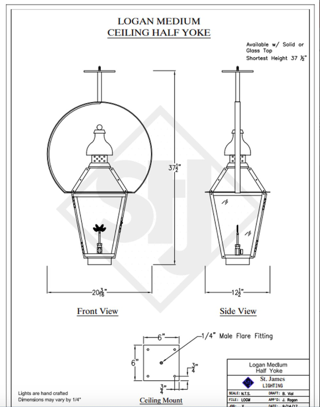 Line Drawings St. James Logan Lantern