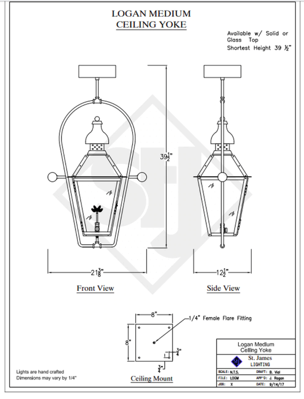 Line Drawings St. James Logan Lantern