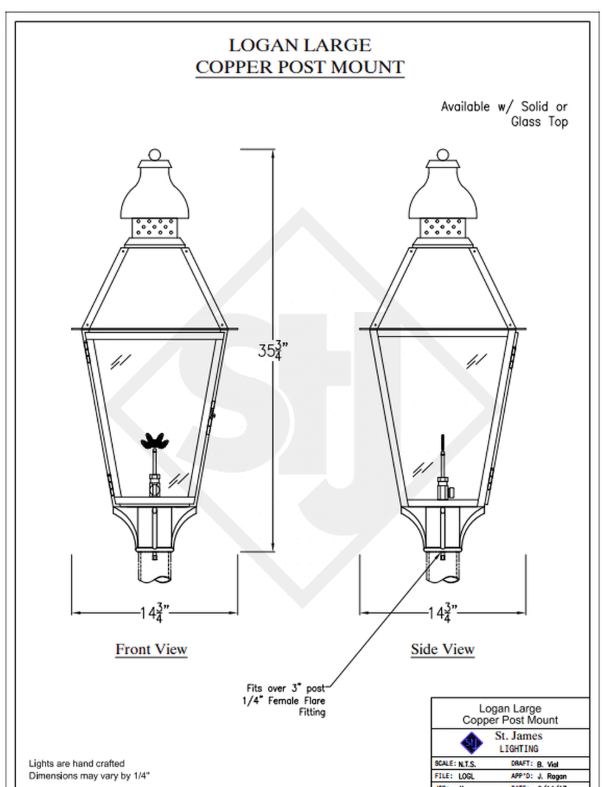 Line Drawings St. James Logan Lantern