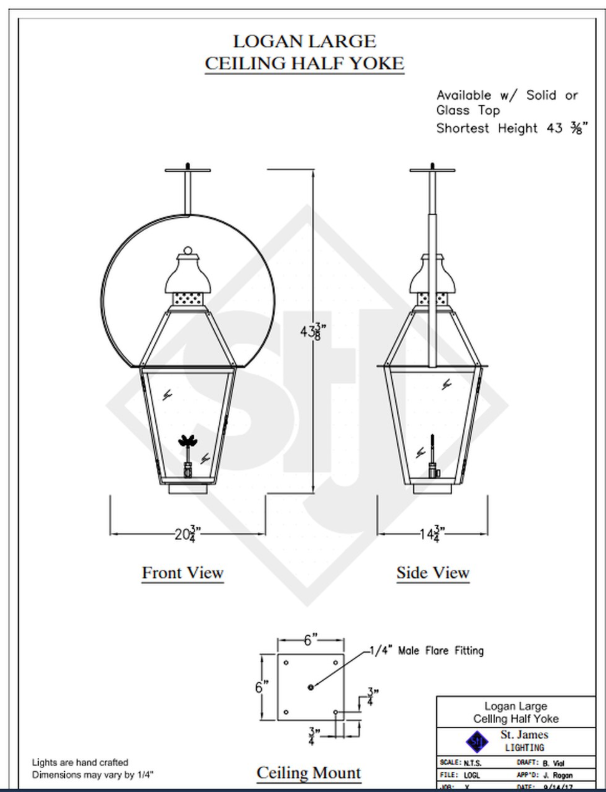 Line Drawings St. James Logan Lantern