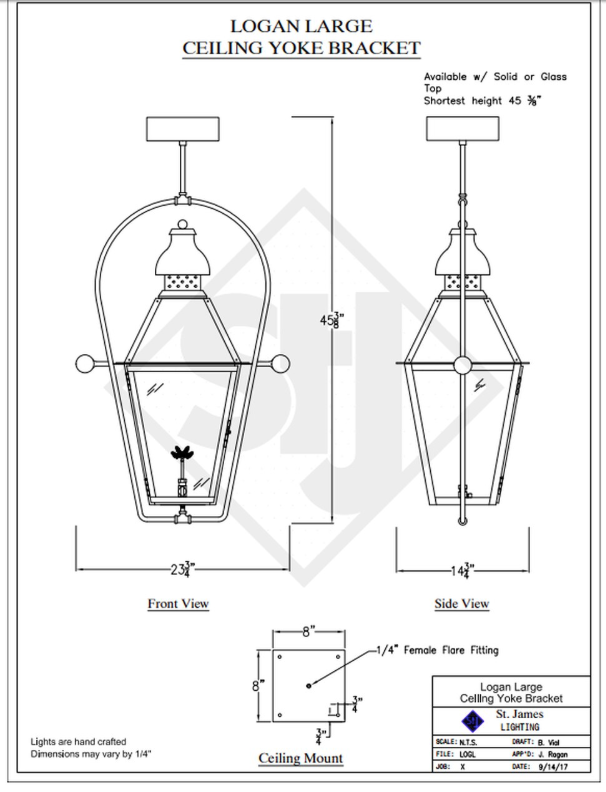 Line Drawings St. James Logan Lantern