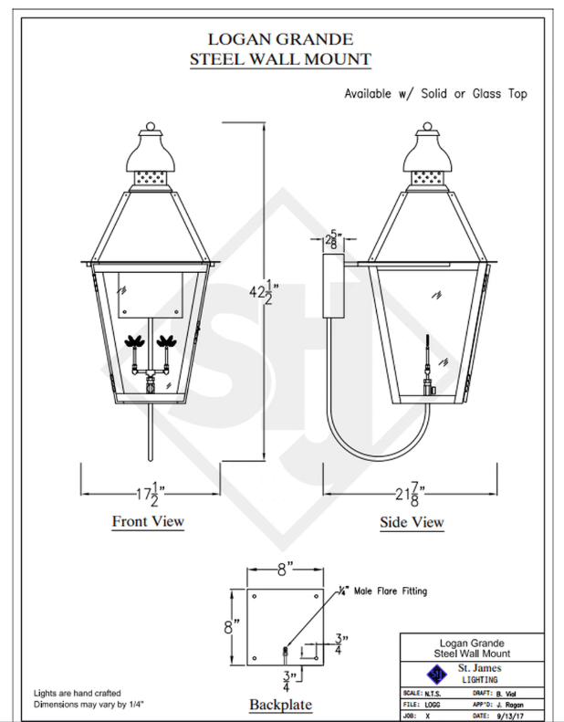 Line Drawings St. James Logan Lantern