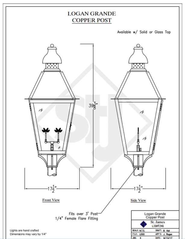 Line Drawings St. James Logan Lantern