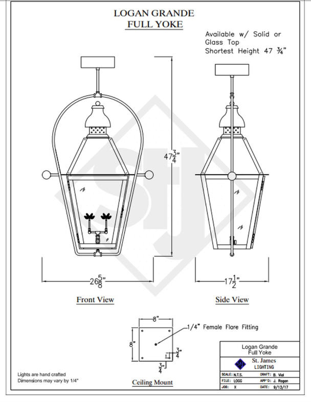 Line Drawings St. James Logan Lantern