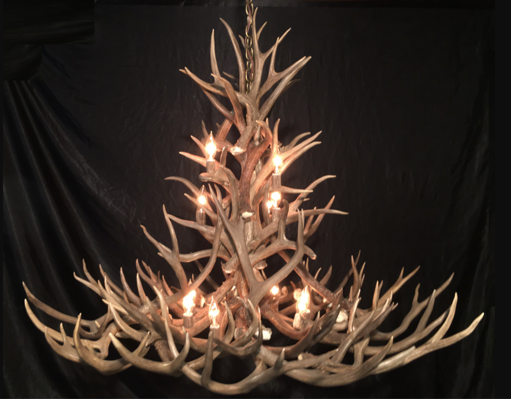 Gold Canyon Deer Antler Chandeliers