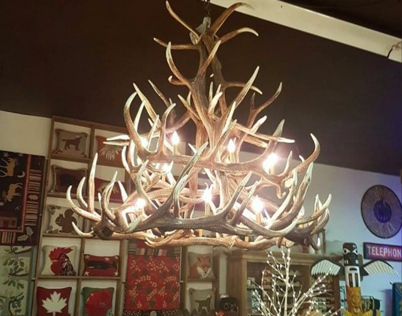 Regal Elk Antler Chandelier