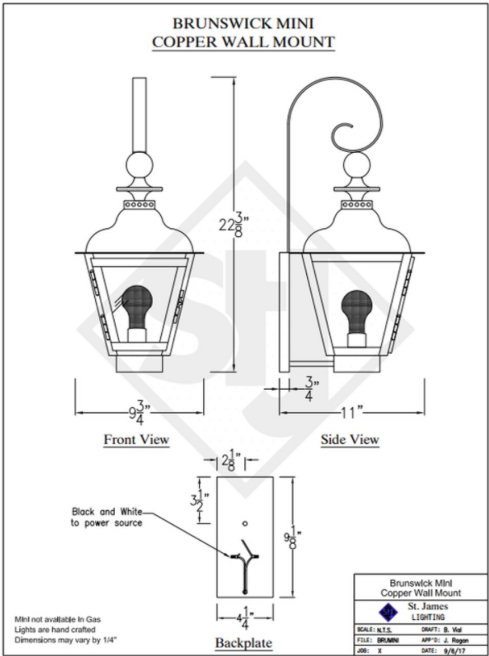 Line Drawings St. James Brunswick Lantern