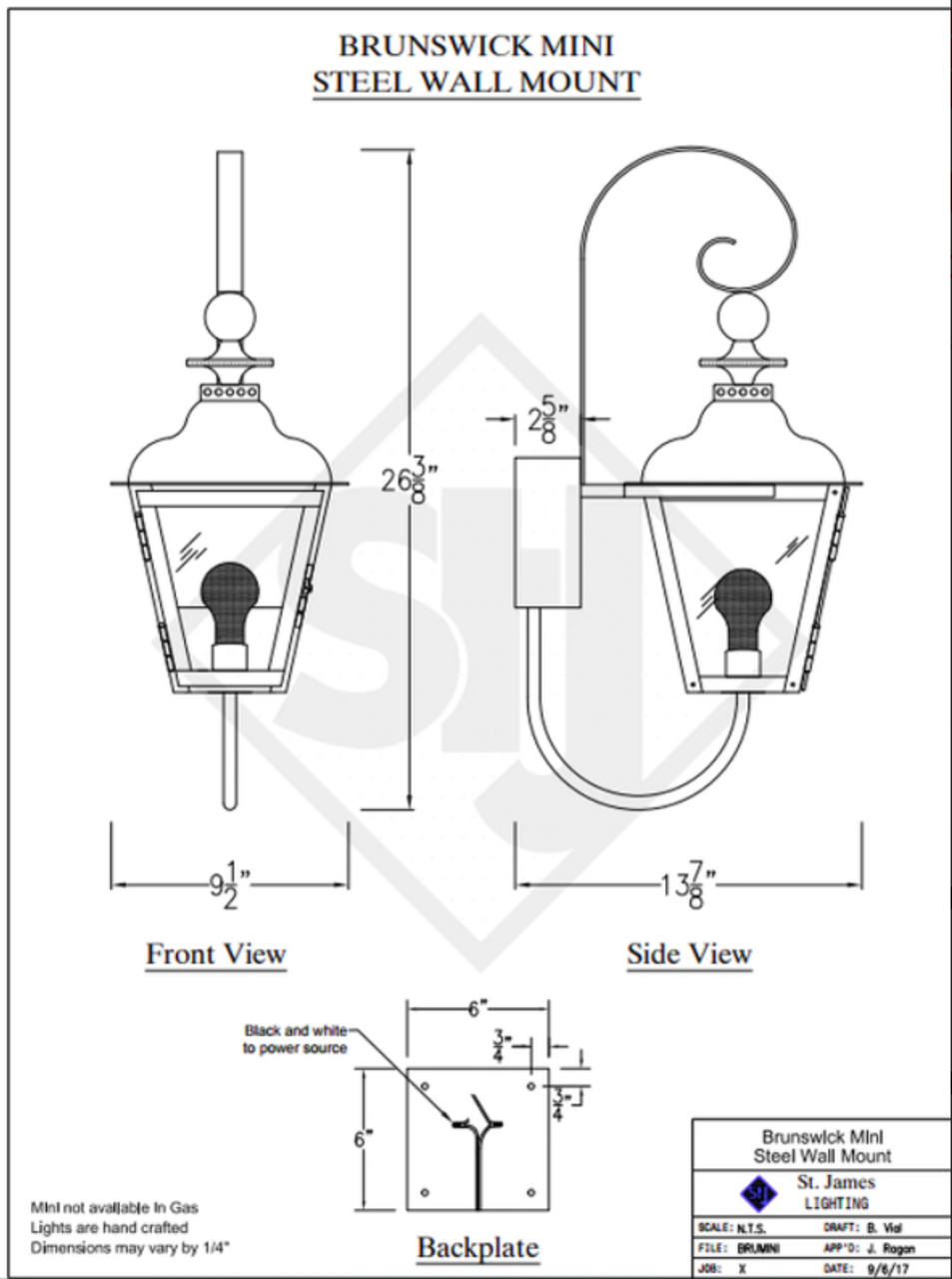 Line Drawings St. James Brunswick Lantern