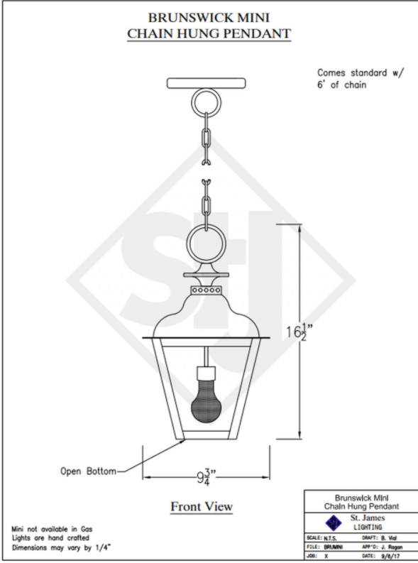 Line Drawings St. James Brunswick Lantern