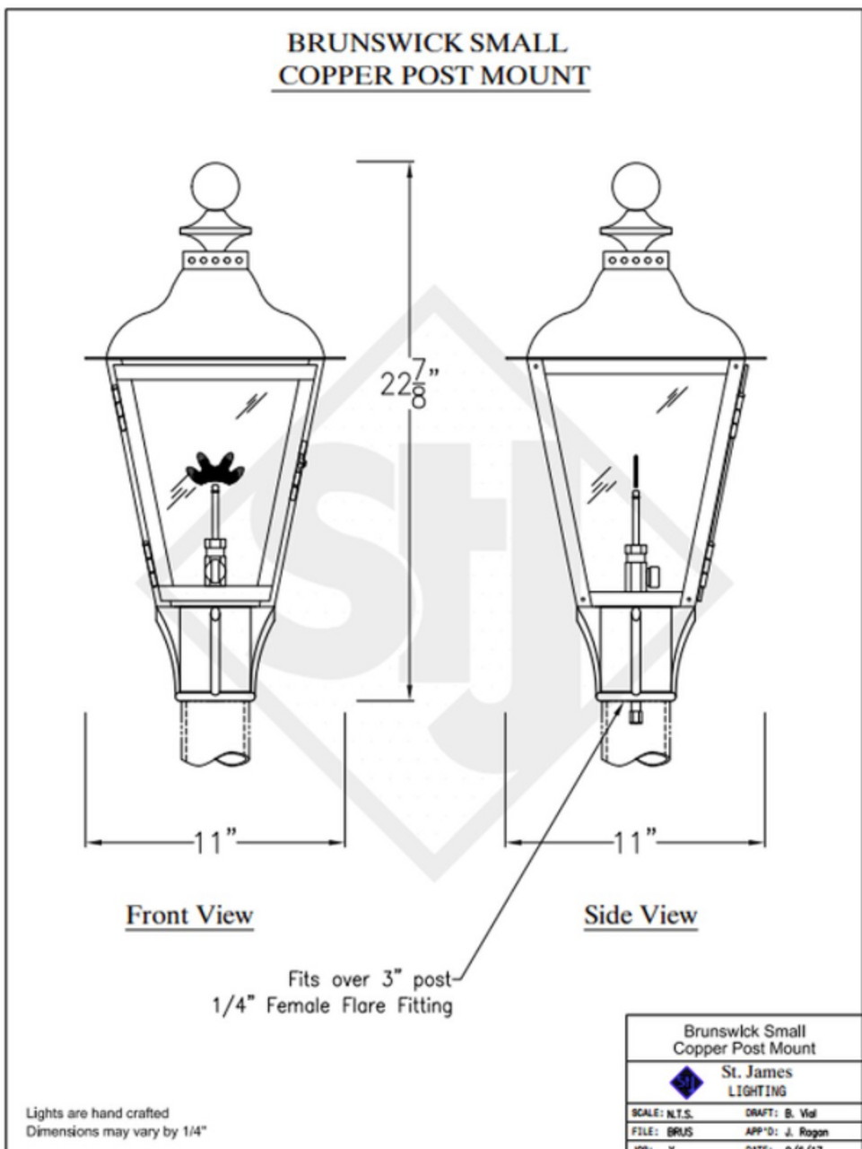 Line Drawings St. James Brunswick Lantern