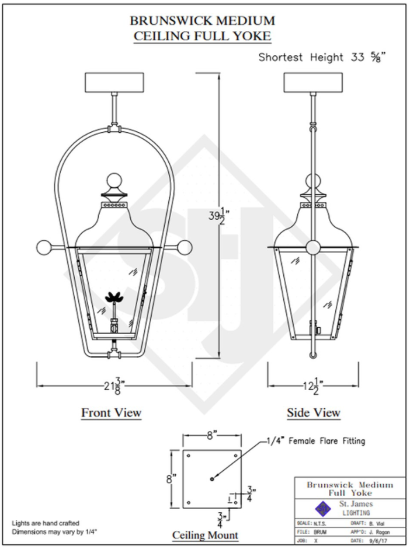 Line Drawings St. James Brunswick Lantern