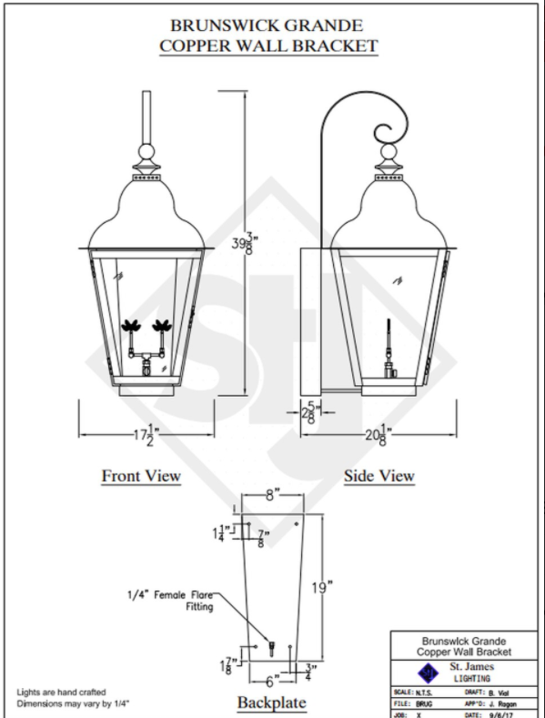 Line Drawings St. James Brunswick Lantern