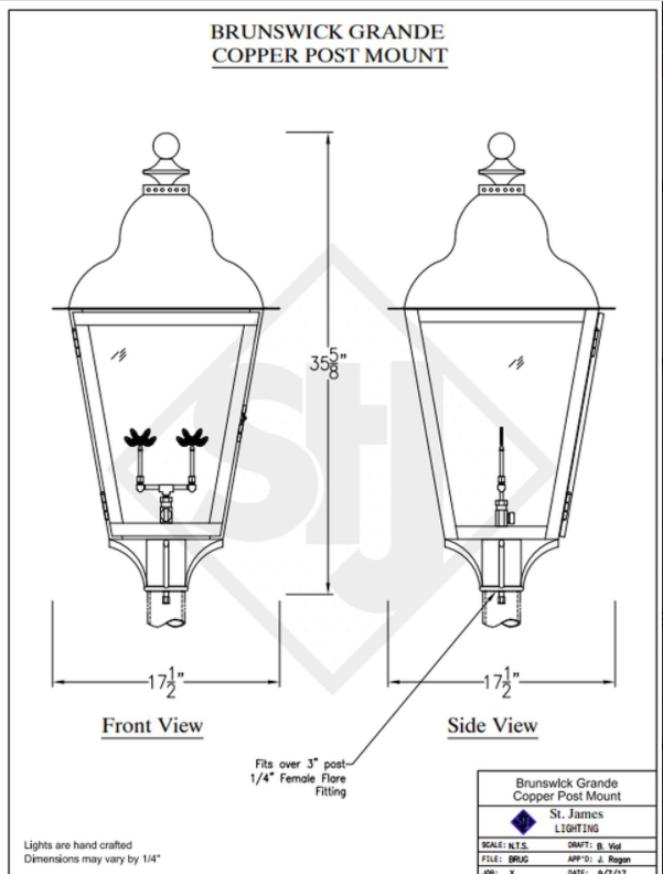 Line Drawings St. James Brunswick Lantern