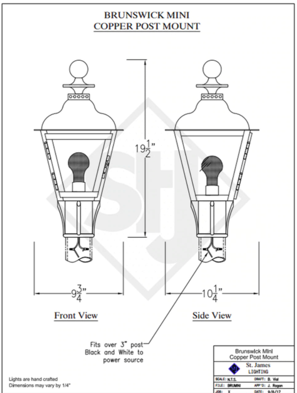 Line Drawings St. James Brunswick Lantern