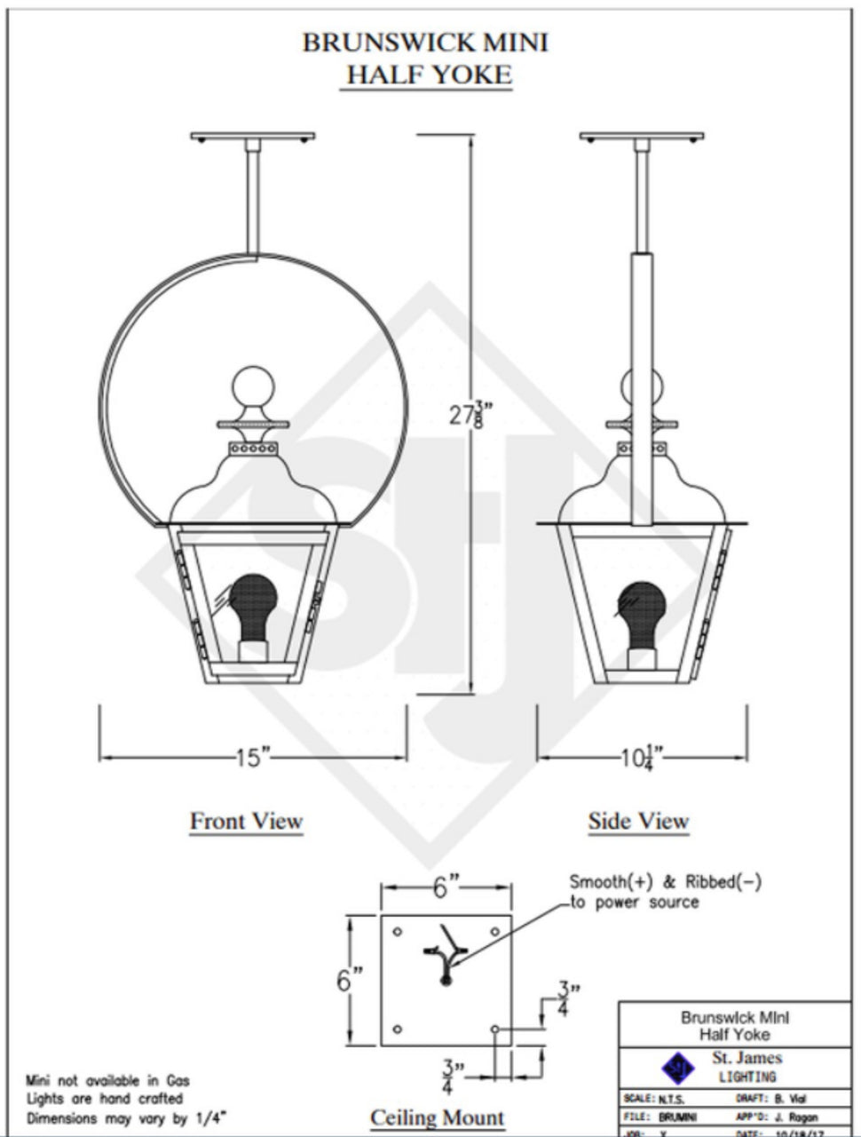 Line Drawings St. James Brunswick Lantern