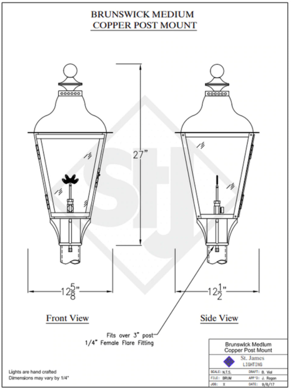 Line Drawings St. James Brunswick Lantern