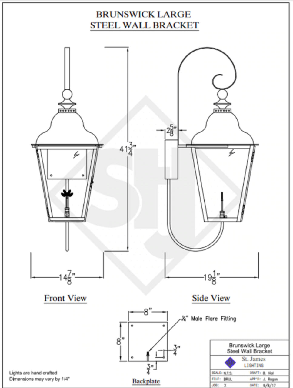 Line Drawings St. James Brunswick Lantern