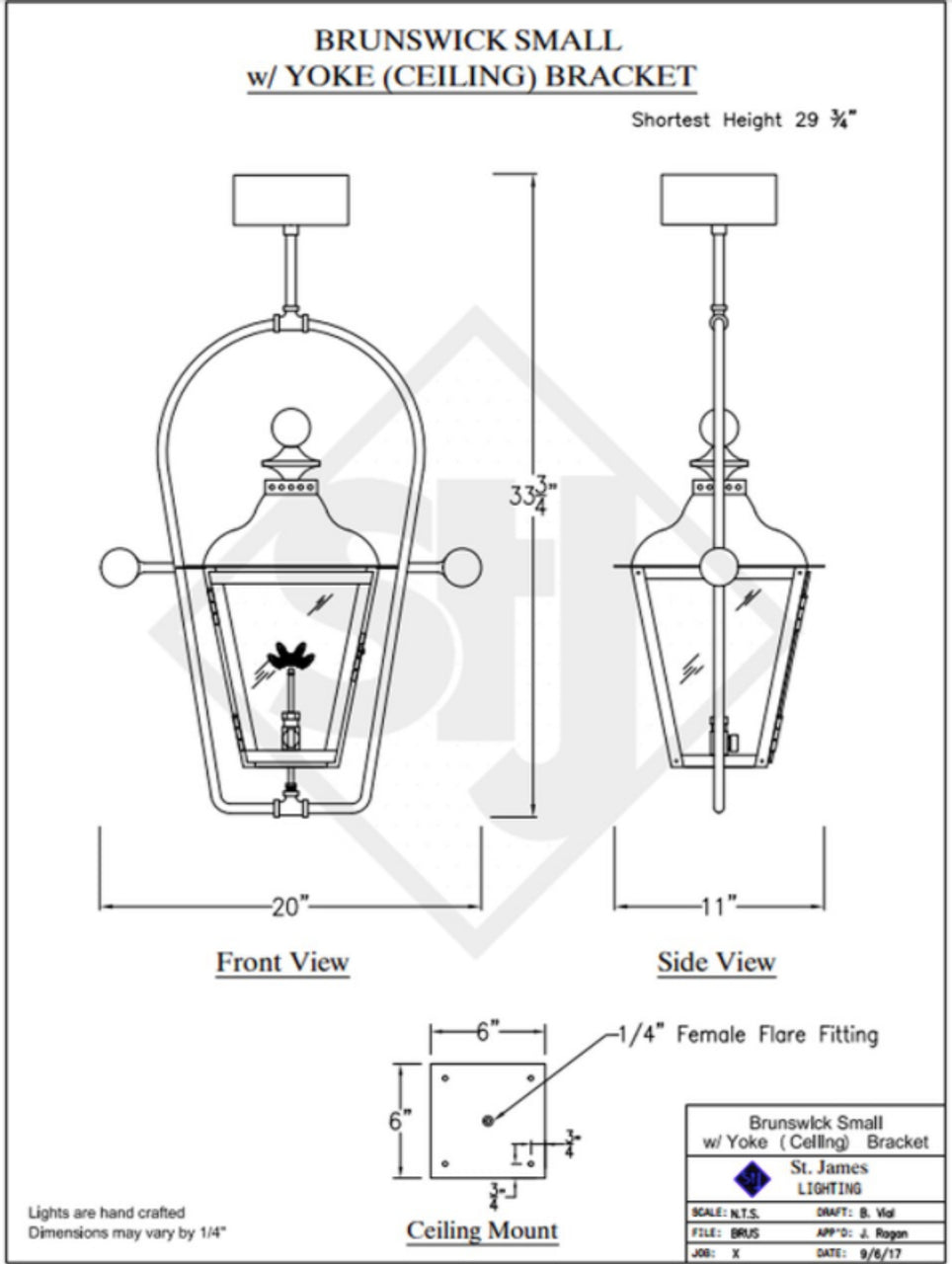 Line Drawings St. James Brunswick Lantern