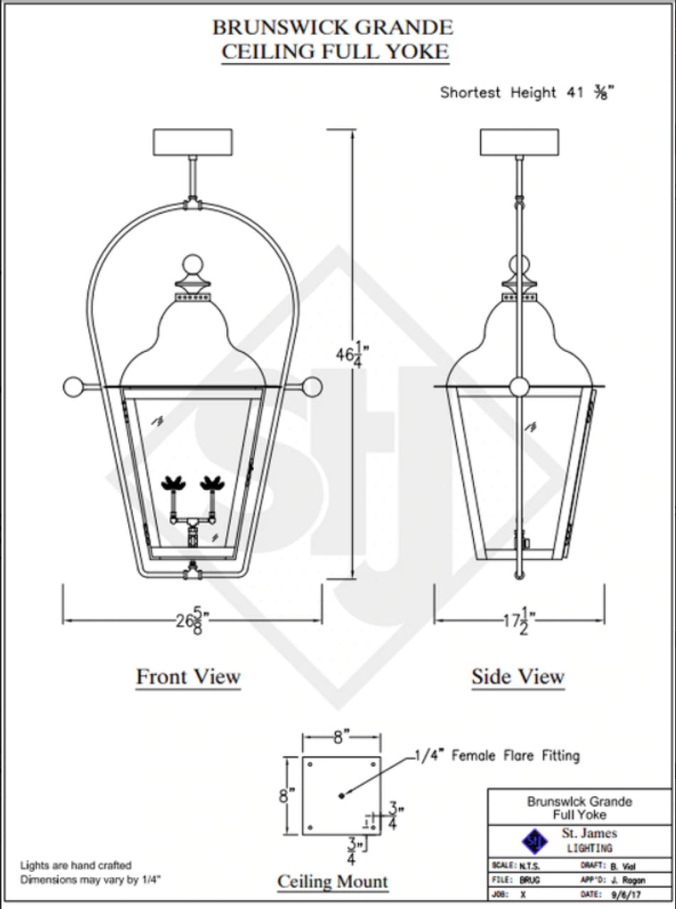 Line Drawings St. James Brunswick Lantern