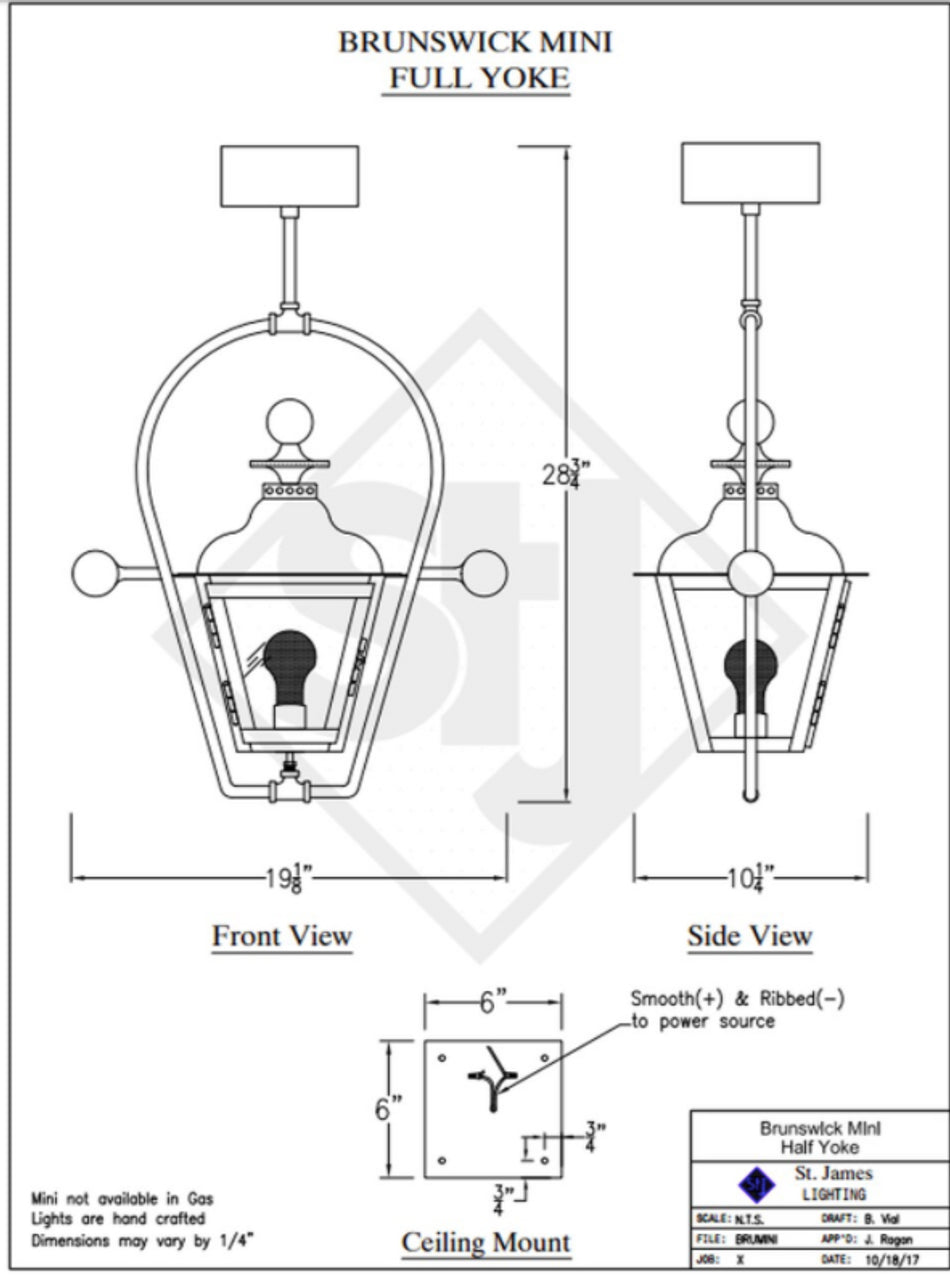 Line Drawings St. James Brunswick Lantern