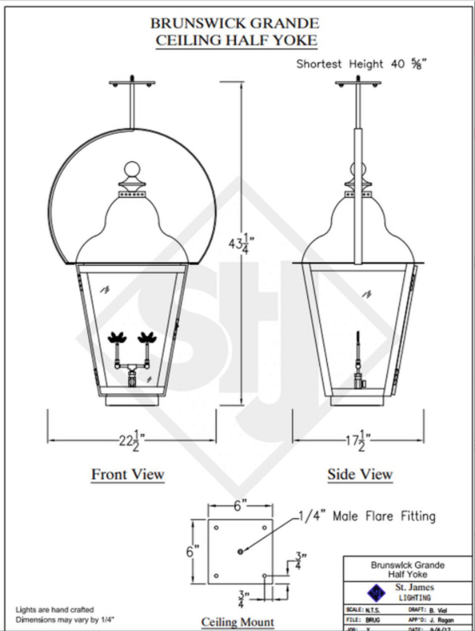 Line Drawings St. James Brunswick Lantern