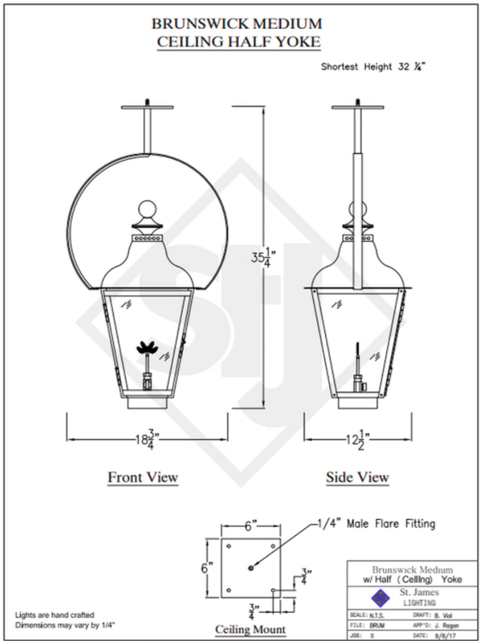 Line Drawings St. James Brunswick Lantern