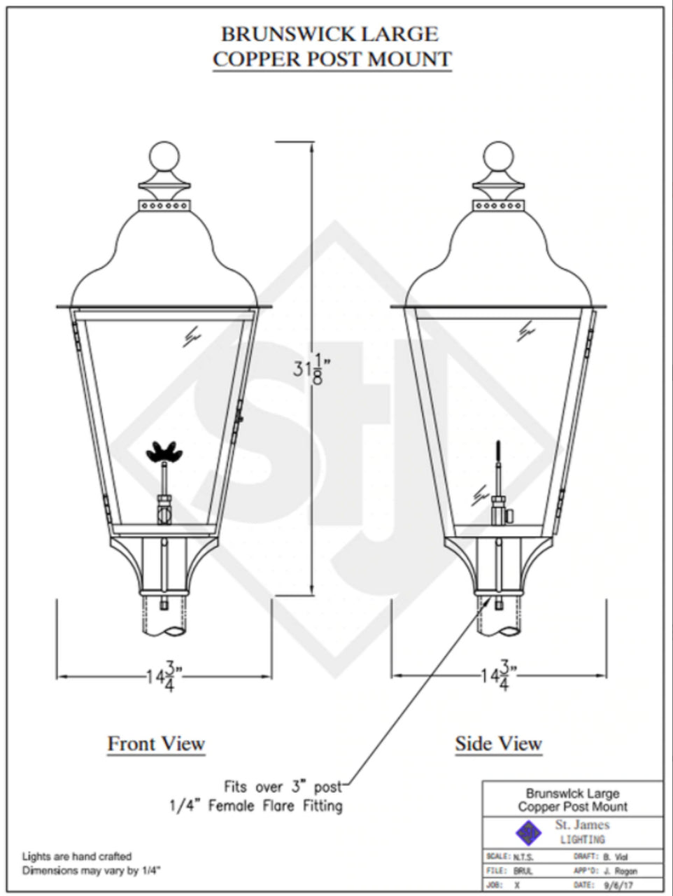 Line Drawings St. James Brunswick Lantern