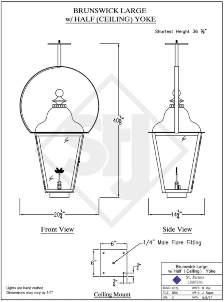 Line Drawings St. James Brunswick Lantern