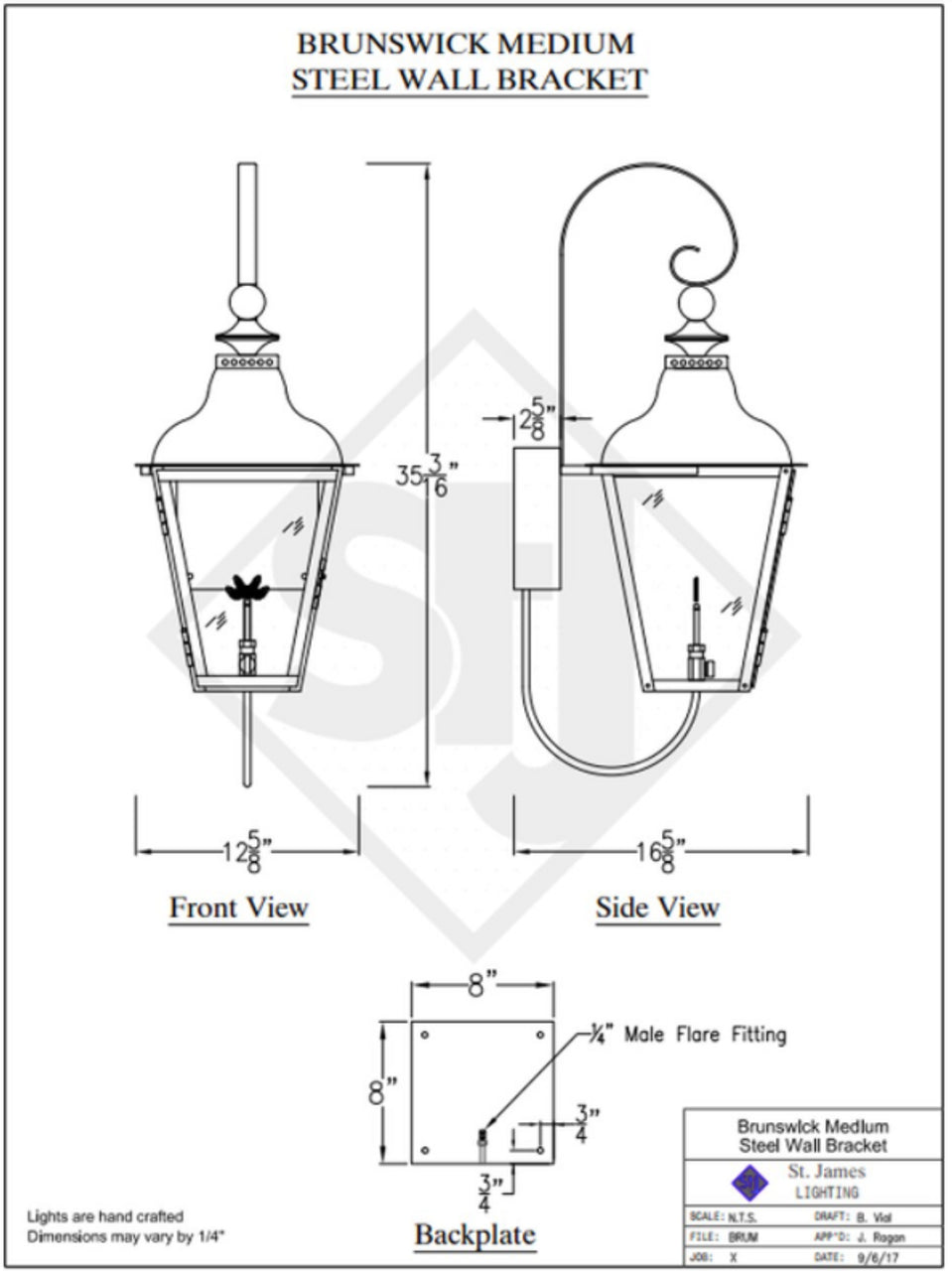 Line Drawings St. James Brunswick Lantern