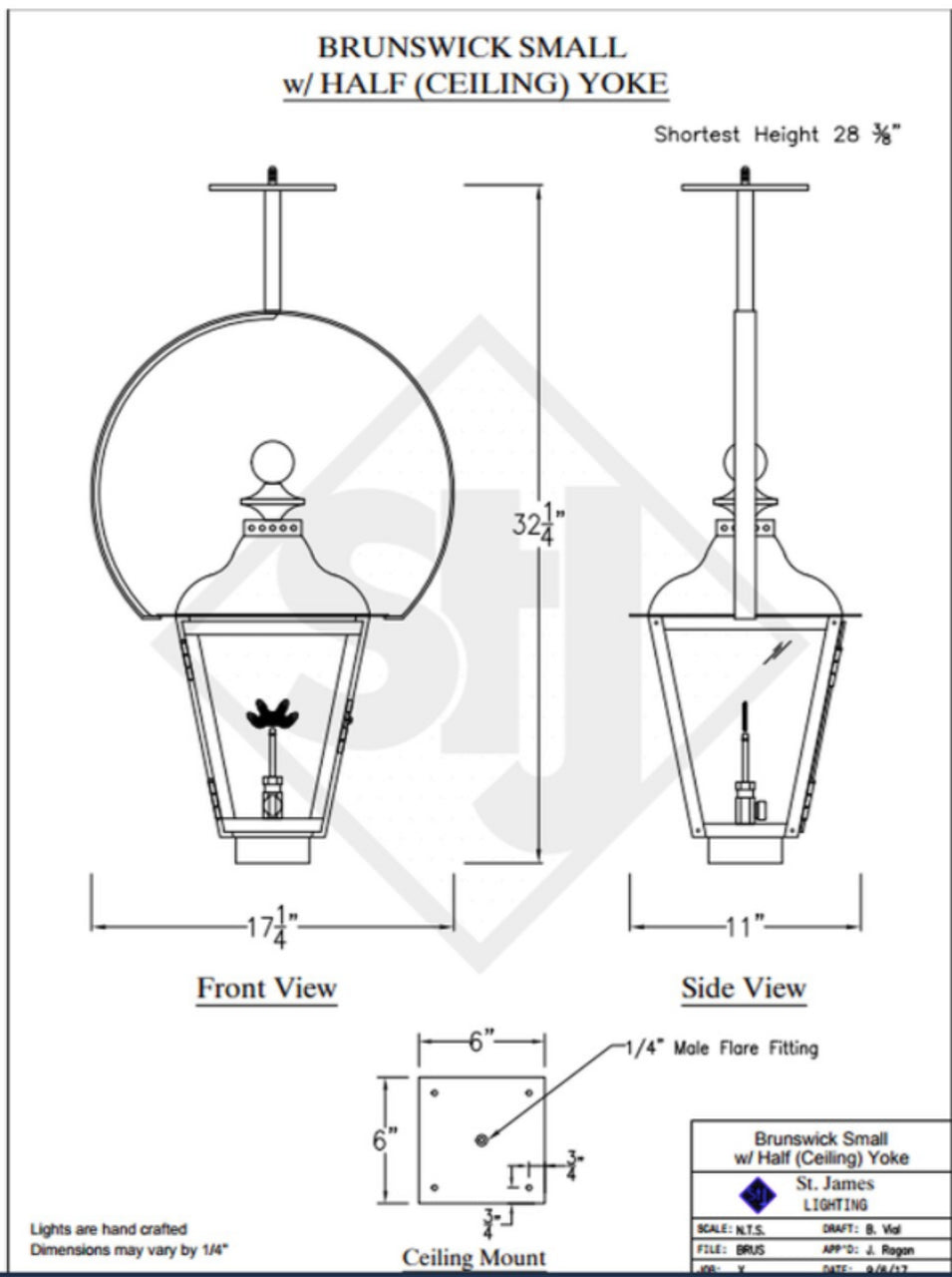 Line Drawings St. James Brunswick Lantern