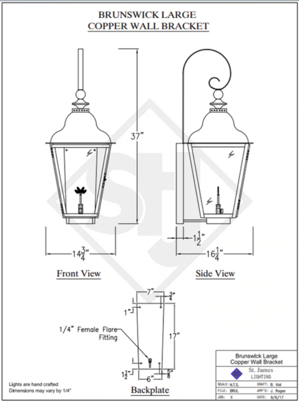 Line Drawings St. James Brunswick Lantern